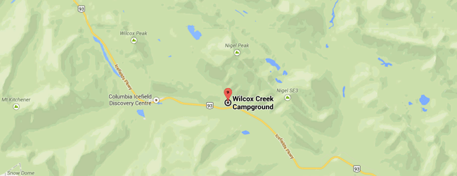 Camping Wilcox Creek op Google Maps